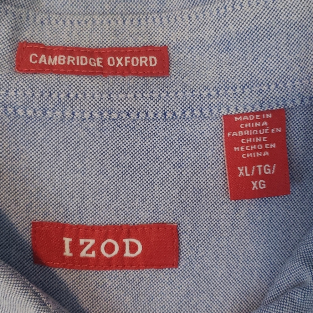 Izod men's long sleeve button down shirt - Picture 6 of 8